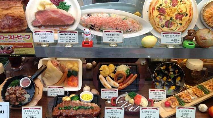 Modelli in resina per scegliere i piatti al ristorante